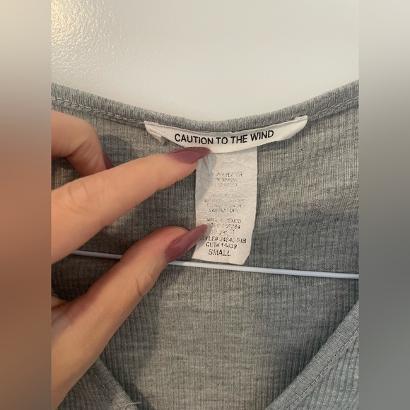 Grey long sleeve wrap top - Picture 2 of 2